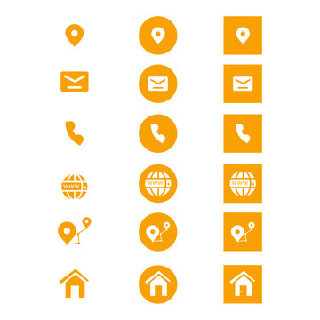Set of Website icon vector. Communication icon symbol, Business