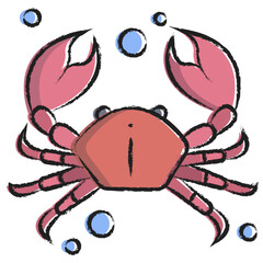 Hand drawn Crab icon