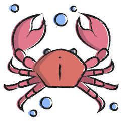 Fototapeta premium Hand drawn Crab icon