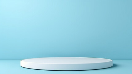 product setup on blue background