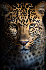Fototapeta na wymiar Close-up portrait of leopard