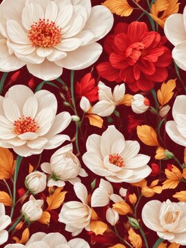 High-quality desktop wallpapers with flowers. Generative AI