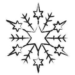 Hand drawn Snowflake icon