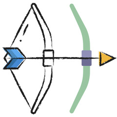 Hand drawn Bow & Arrow icon