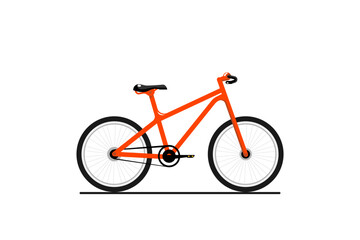 Side view, Bicycle on isolated background, Vector illustration.