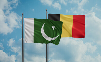 Belgium and Pakistan flag