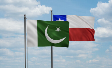 Chile and Pakistan flag