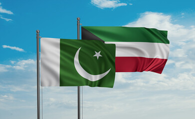 Kuwait and Pakistan flag