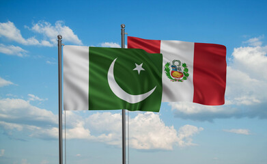 Peru and Pakistan flag