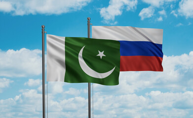 Russia and Pakistan flag