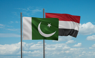 Yemen and Pakistan flag