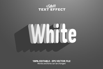 Editable text effect, White text effect