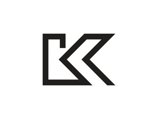 monogram letter K logo design
