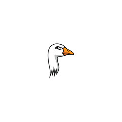Duck head mascot vector graphics