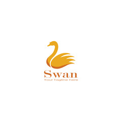 Swan logo design vector graphics