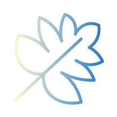 Monstera Leaf Plant Gradient Icon