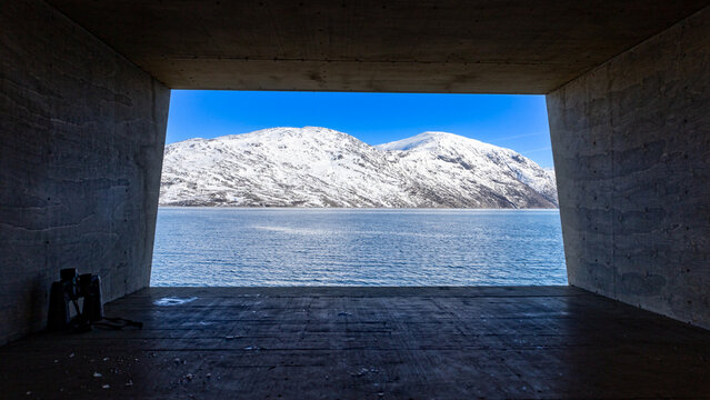 framed mountain view