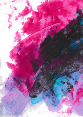 Colorful abstract watercolor background with strokes