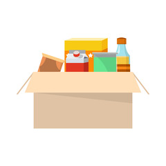 cardboard for shopping items to be packaged