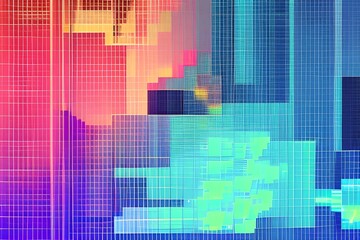 abstract background with squares - generative ai