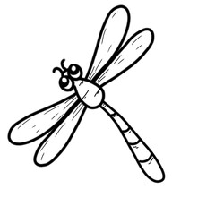 Dragonfly cartoon sketches 