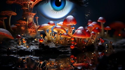 eye in the world of mushrooms