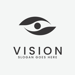 vision logo vector illustration design