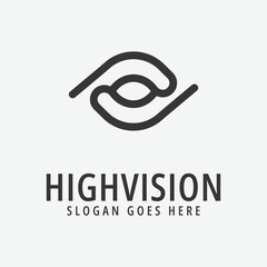 high vision logo vector illustration design