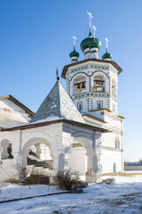 Fototapeta na wymiar The Vyazhishchi Convent of Saint Nicholas in the village of Vyazhishchi, Novgorod the Great, Russia