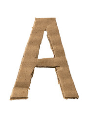 A alphabet cut out of cardboard paper