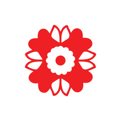 Rose flower icon