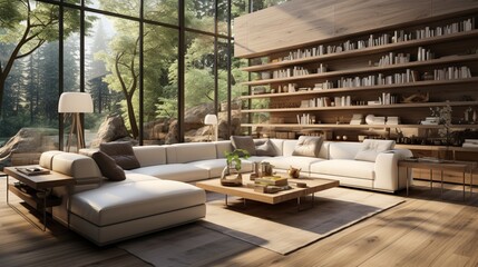 Fototapeta na wymiar Modern living room Contemporary interior design of furnished room