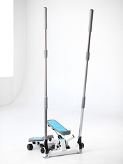 Home fitness. stepper - compact trainer close up photo isolated white background