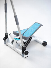 Home fitness. stepper - compact trainer close up photo isolated white background