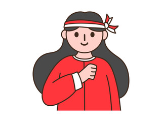 Indonesian youth respect illustration