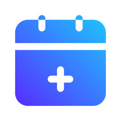 Obraz premium medical appointment gradient fill icon