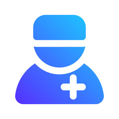 Obraz premium nurse gradient fill icon