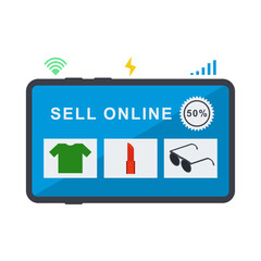 can transact selling or buying goods online