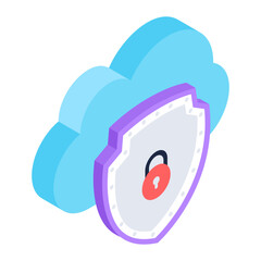 Security and Cybercrimes Isometric Icon