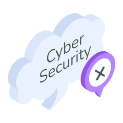 Security and Cybercrimes Isometric Icon