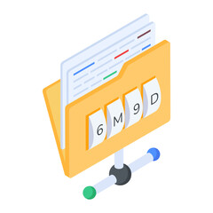 Security and Cybercrimes Isometric Icon