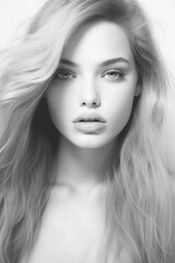 Naklejka premium Beautiful female portrait