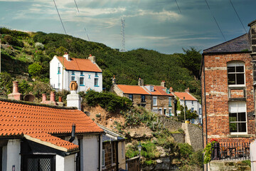 Unique photo taken in Staithes, North Yorkshire, during the hot and sunny day in the summer
