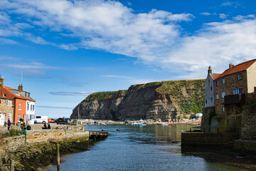 Unique photo taken in Staithes, North Yorkshire, during the hot and sunny day in the summer