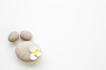 Zen stones with lotus flower - purity harmony and balance concept
