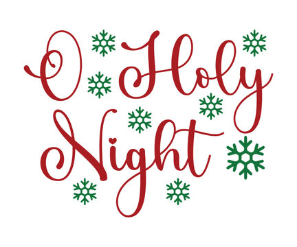 O Holy Night Svg | O Holy Night Lyrics Svg | Christian Song Lyrics Svg |  Farmhouse Winter Svg | SVG | PNG | DXF | Cricut | Silhouette