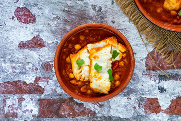 Moroccan fish stew with chickpeas