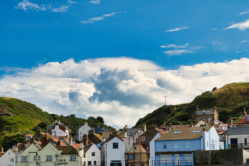 Unique photo taken in Staithes, North Yorkshire, during the hot and sunny day in the summer