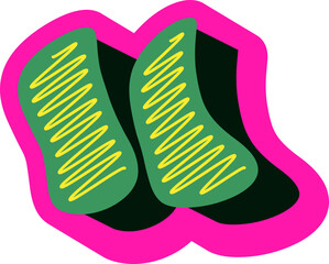 Groovy Scribble Style Alphabet Letters, Stylish 3D Typography