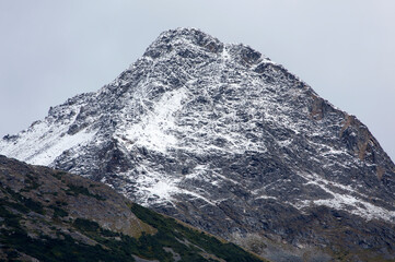 Skagway Town Mountain Snowy Peak In Autumn